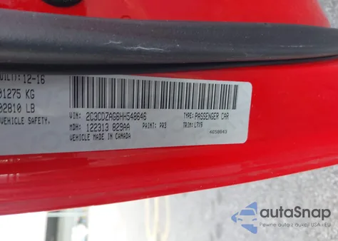 2017 Dodge Challenger Sxt from USA, damaged, VIN 2C3CDZAG6HH548646